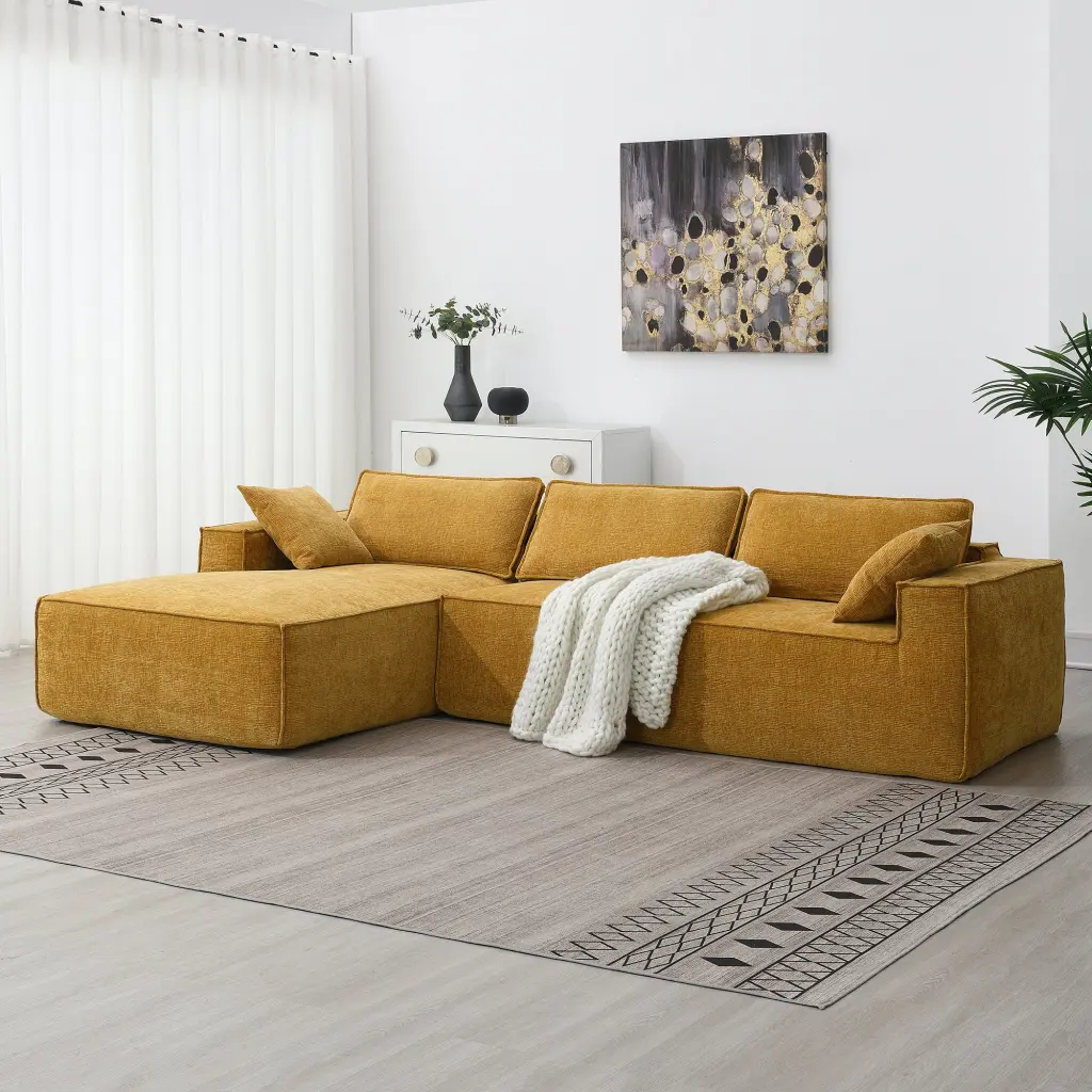 111.5x72 Inch Minimalist Modular Sectional Sofa Wrinkle Resistant gt
