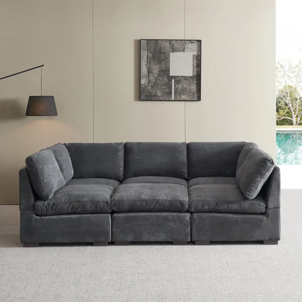 Convertible Modern Premium Sectional Sofa Couch Living Room Standard Size hdf store