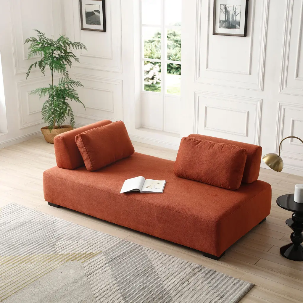 One Piece Modern Sofa Couch 3 Seater Minimalist Sofa Living Room justone interior