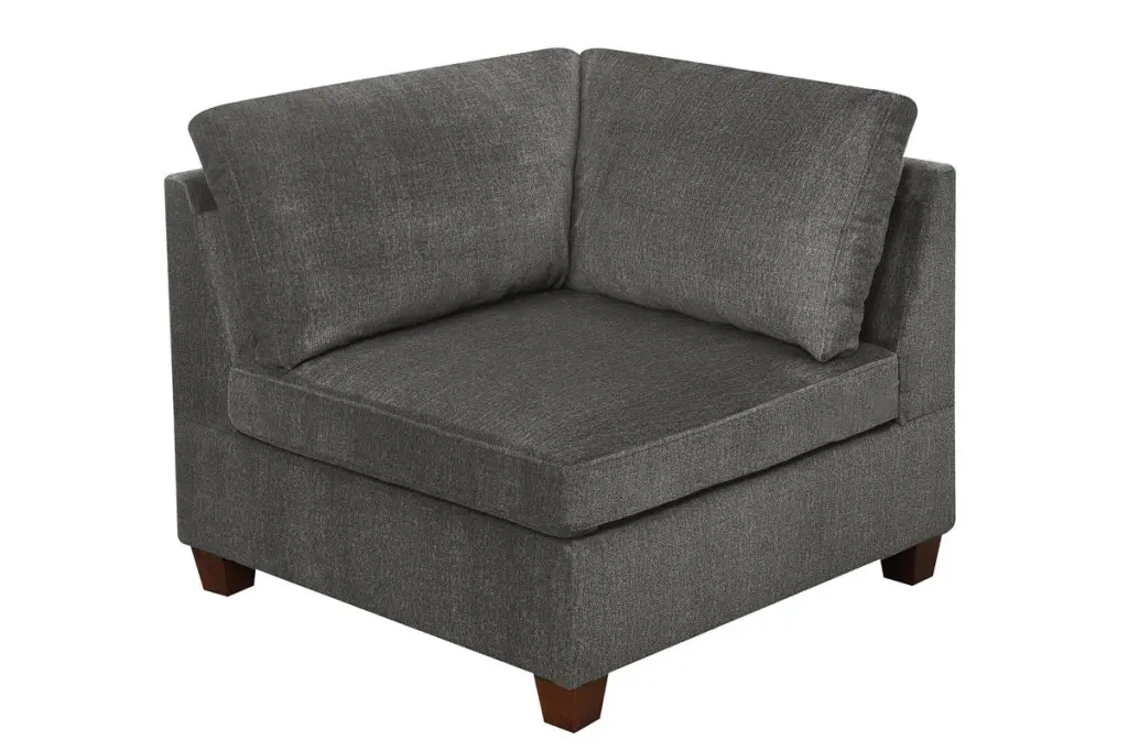 Corner Wedge Grey Chenille Material Modular Sofa Living Room kanepe
