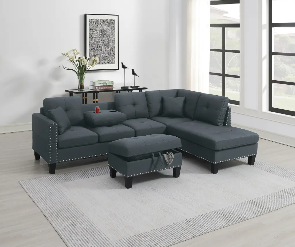 Living Room 3 Pcs Sectional Sofa Set Laf Sofa Raf Chaise Modern Decor kanepe