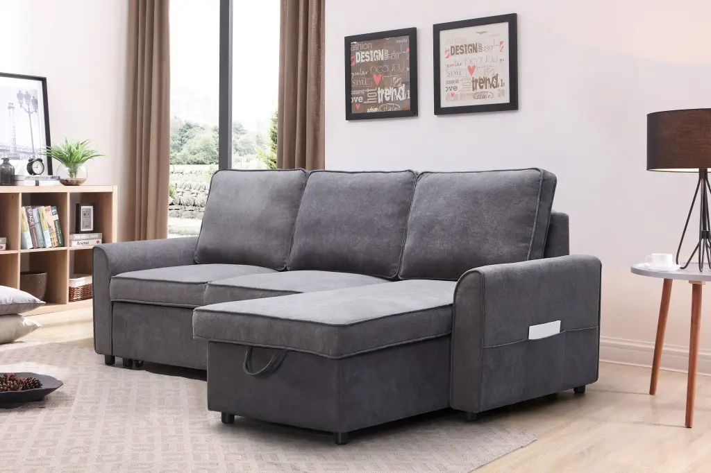 Mgea Modern Modular L Influenced Sofa Bed Chaise Longue Reversible Sectional mega furnishing