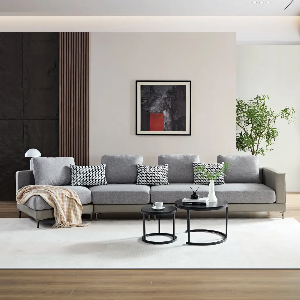 Modern Sectional Sofa Premium Material Couch Sectional Chaise Lounge 3 Piece Set montary
