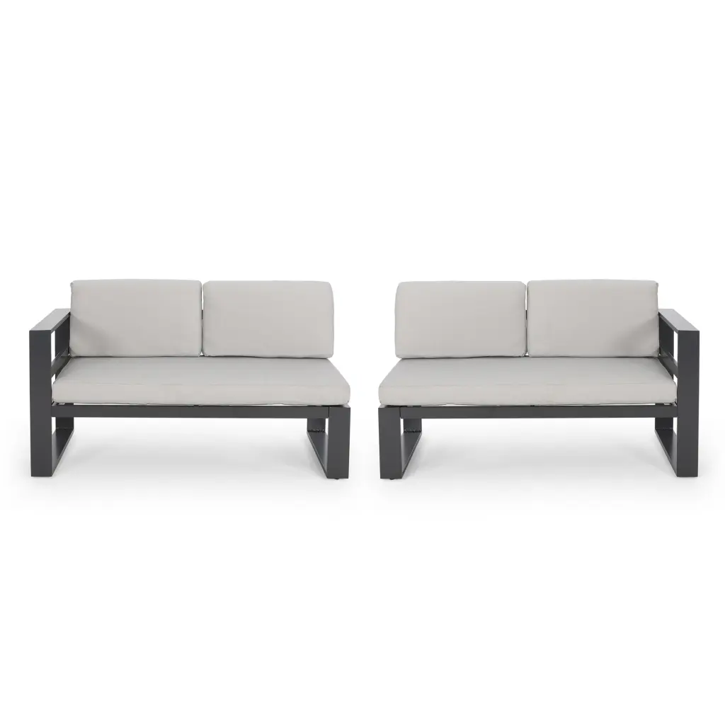 Dursley Sofa Seater Left Side & Right Side Grey Aluminium Modern Sectional nh-kisa