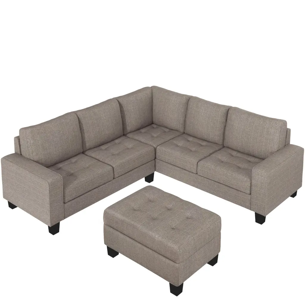 Orisfur Sectional Corner Sofa L Shape Couch Space Saving Storage oris fur.