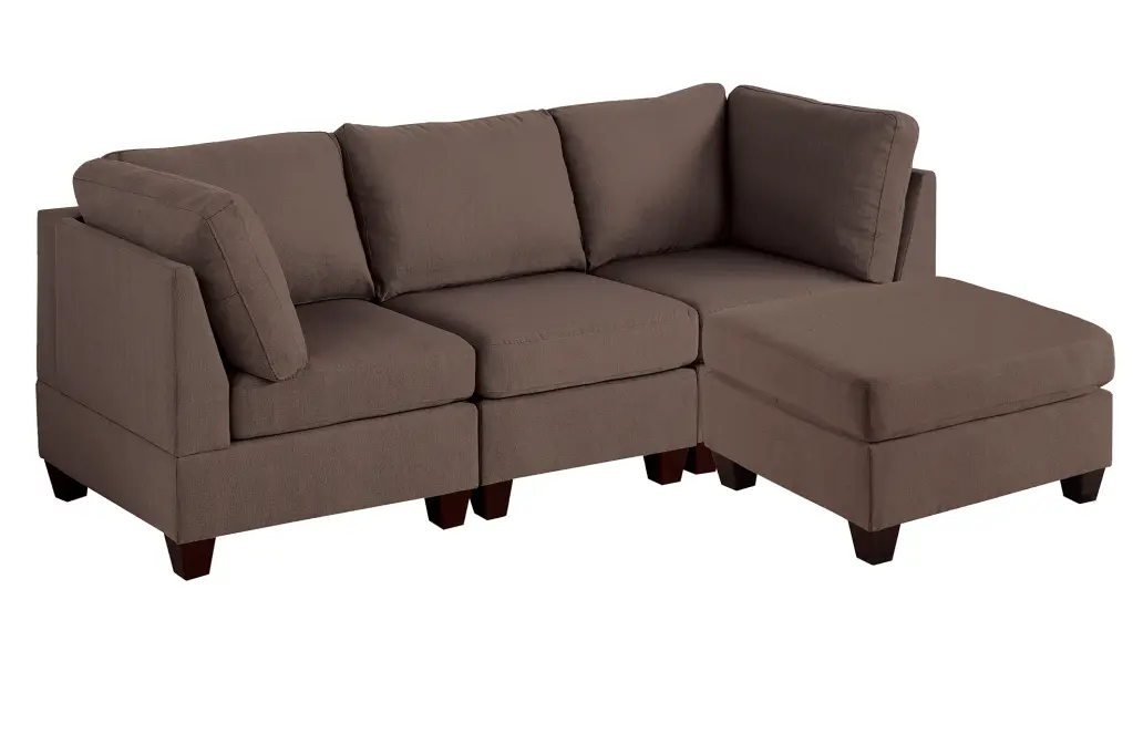 Modular 4Pc Set Black Coffee Material Living Room poundex