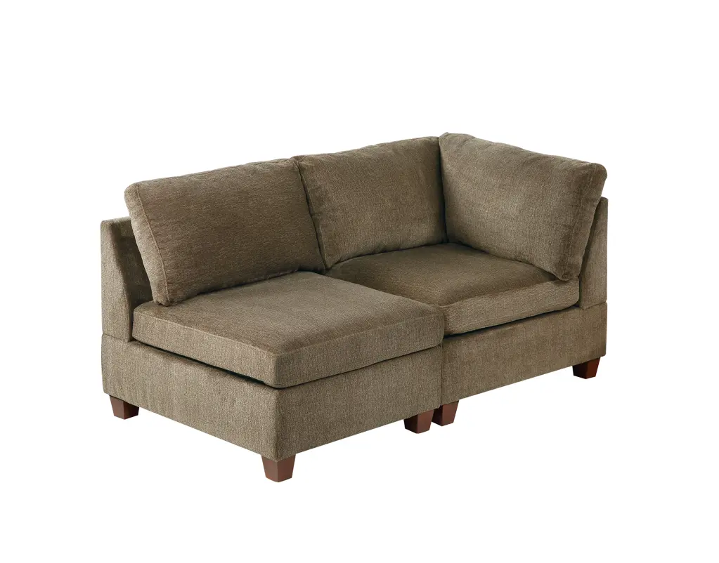 Modular Set 2Pc Tan Tan Chenille poundex