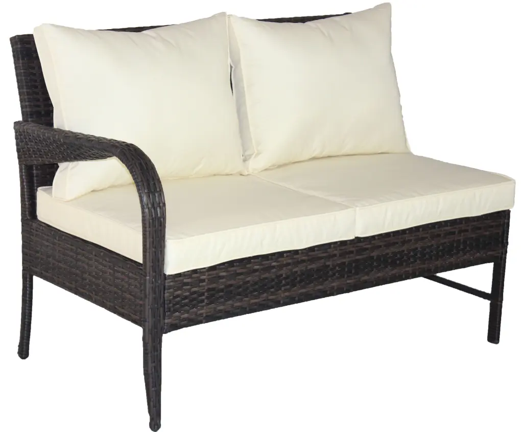 3 Piece Patio Sectional Wicker Rattan Outdoor Sofa Set Home Decor rattan furniture