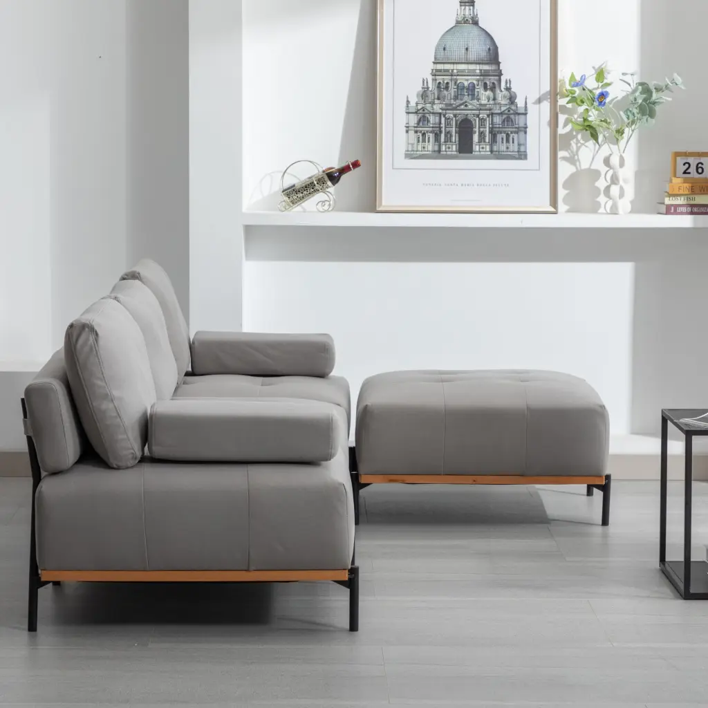 100.7 Inch Influence Sectional Sofa 3 Seater Removable Ottoman rnb