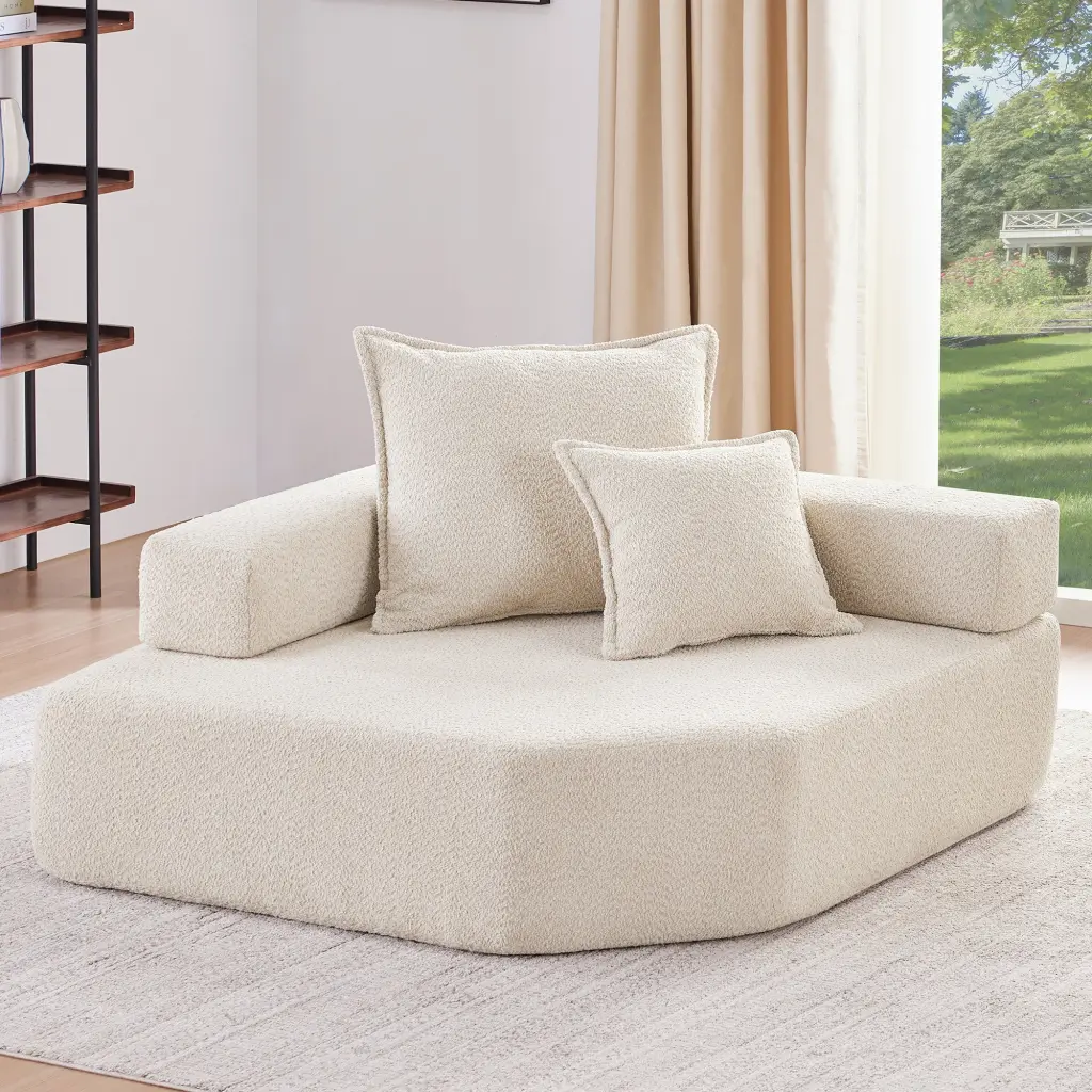 Corner Frame Oversized Modular U Shaped Sectional Sofa Premium Boucle rnb