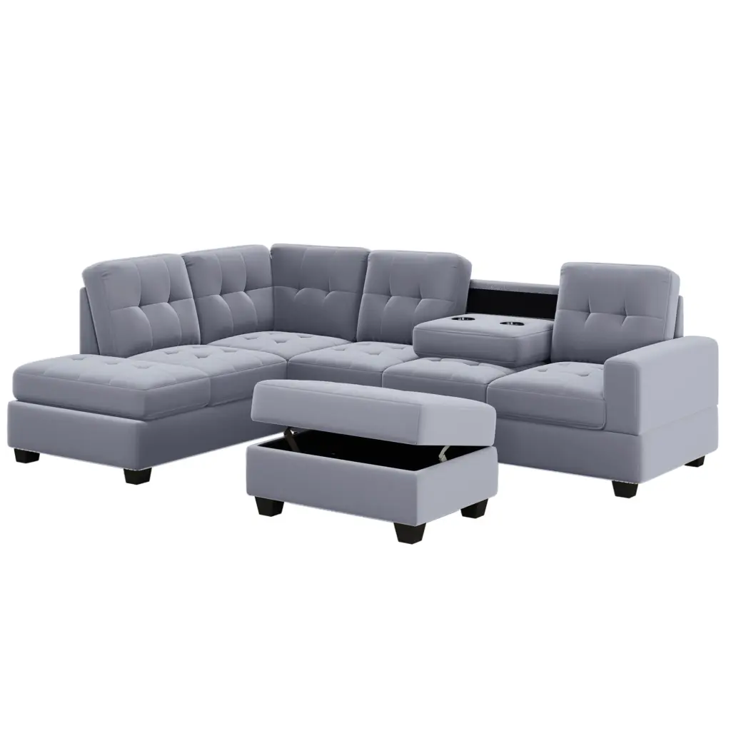 Orisfur Modern Sectional Sofa Reversible Chaise L Shaped Couch rnb