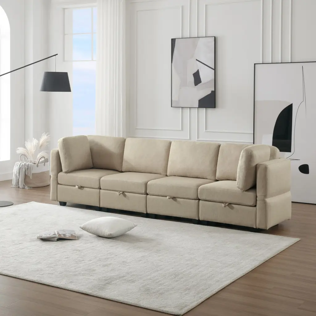 Modern Modular Sofa Couch Storage Seats Living Room ui furniture