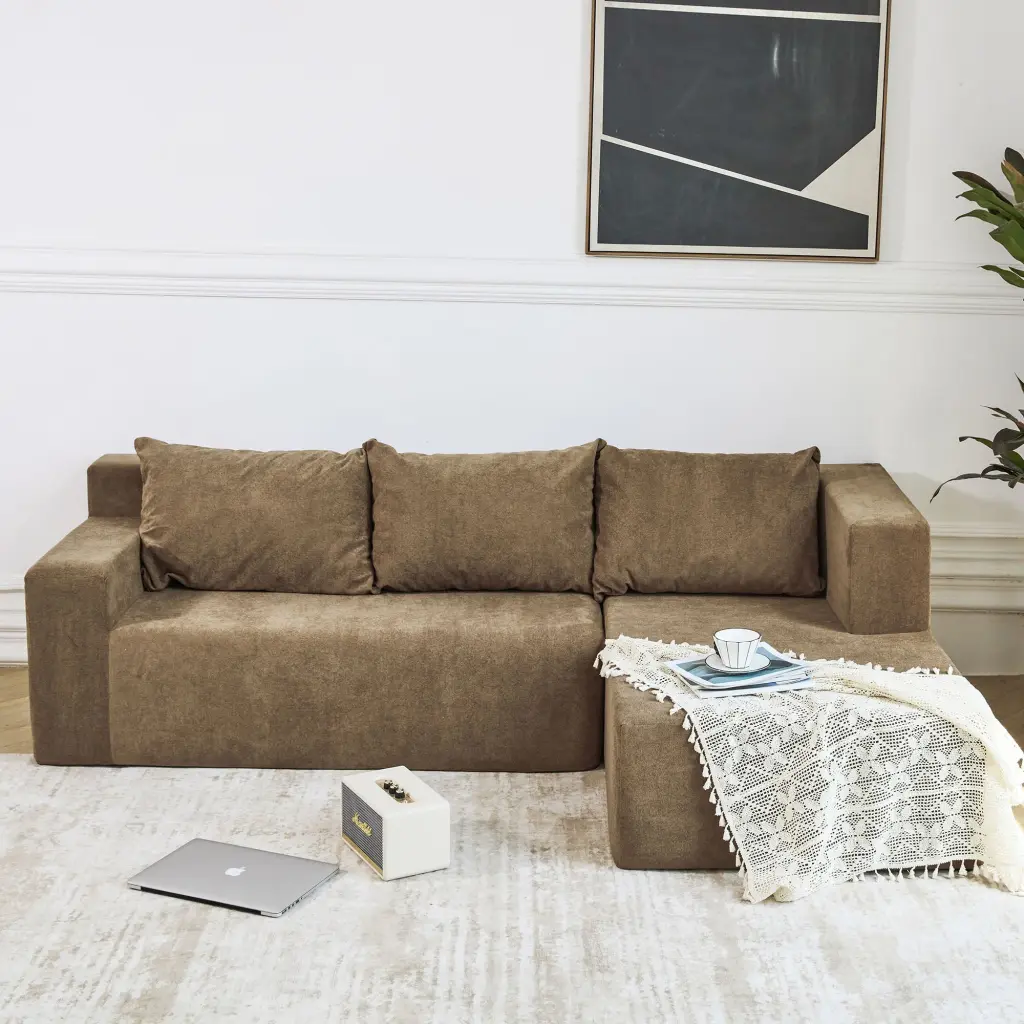 L Influence Sectional Sofa Modular Sectional Living Room Sofa Set Minimalist Design w2733