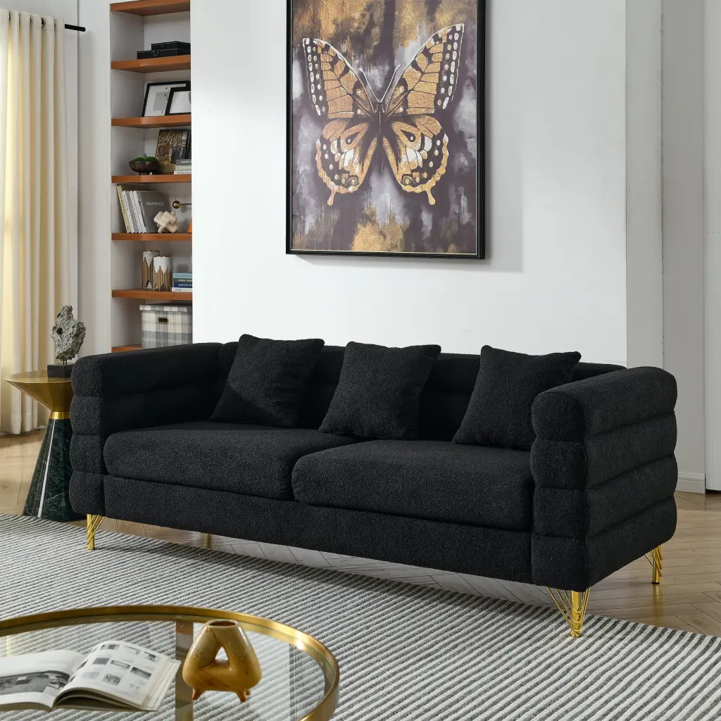 81 Inch Oversized 3 Seater Sectional Sofa Living Room Comfort welike furniture