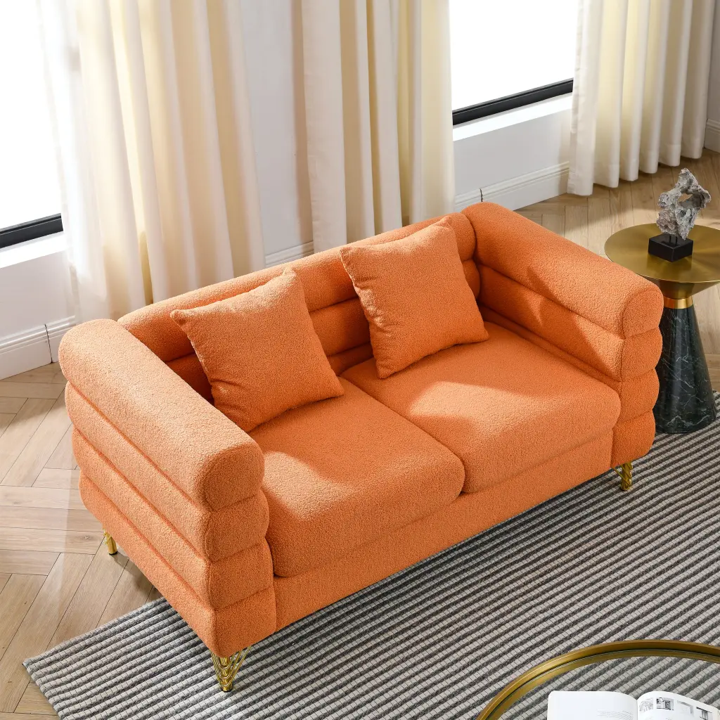 60 Inch Oversized 2 Seater Sectional Sofa Living Room welike furniture
