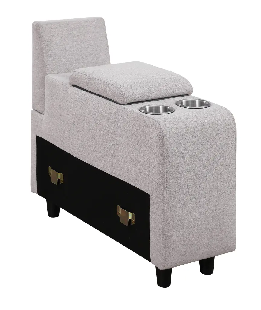 Jessica Sectional Sofa Ottoman Light Gray Foam Linen Living Room cynthia-s furniture