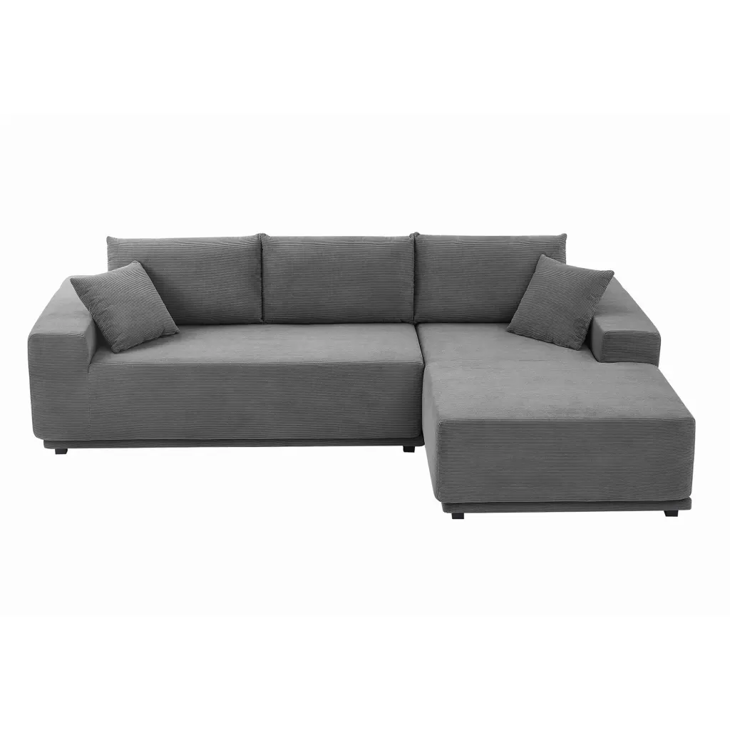 L Shape Sectional Sofa Corduroy Modular Couch Living Room Home Theater justone interior