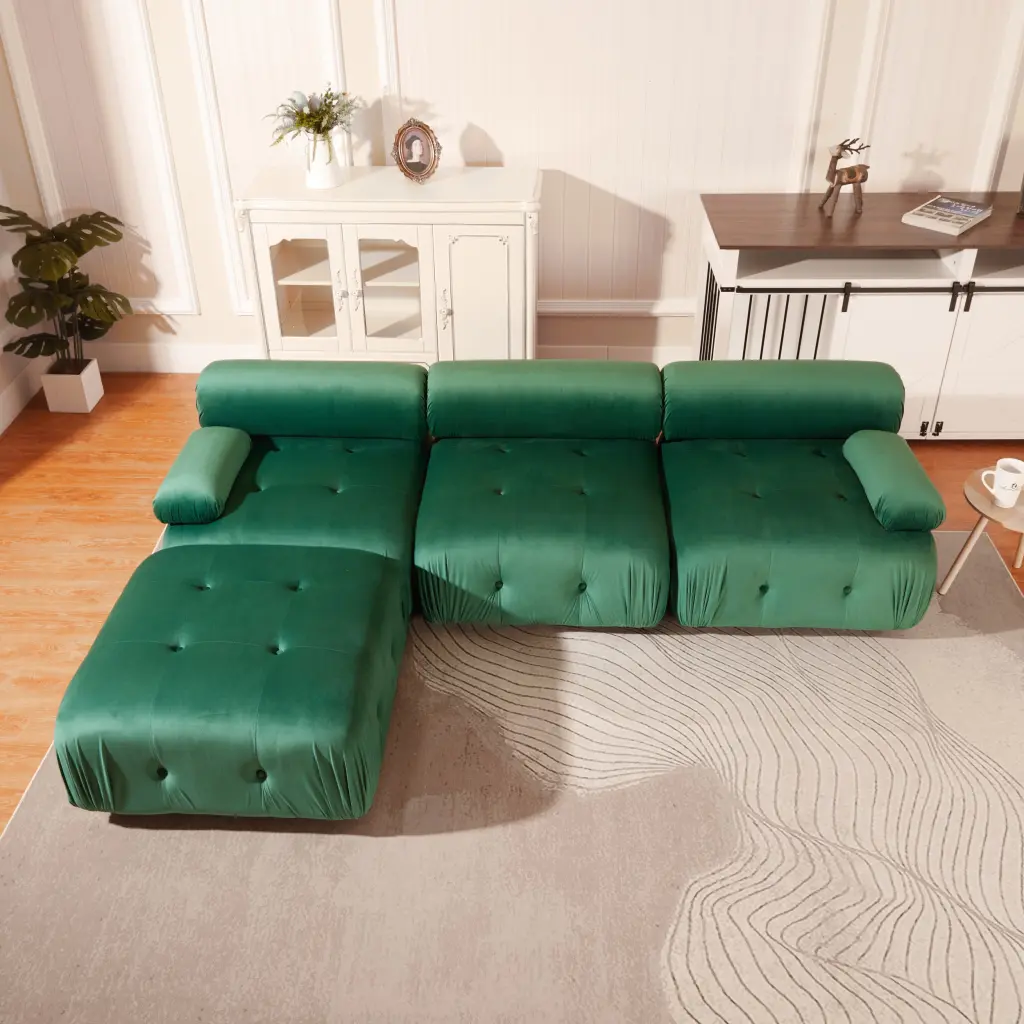 Modular Sectional Sofa Couch Reversible Chaise Modern L Shaped Cloud Couch Living Room nan kun