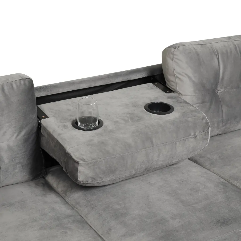 105 Inch Modern Sectional Sofa Storage Ottoman L Shape Couch Living Room oris fur.