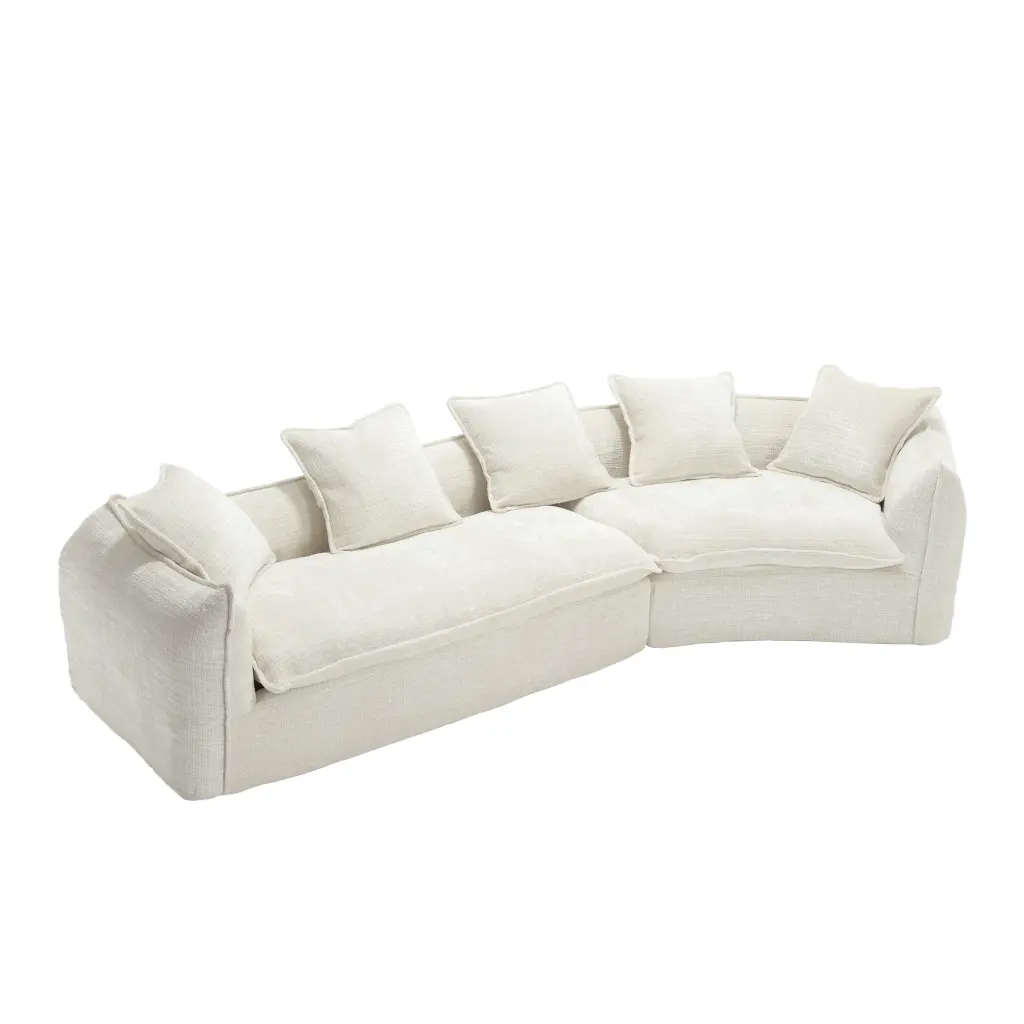 Modular Sectional Sofa, U Shaped Couch Seating Five and Included Pillows w1568 united we win
