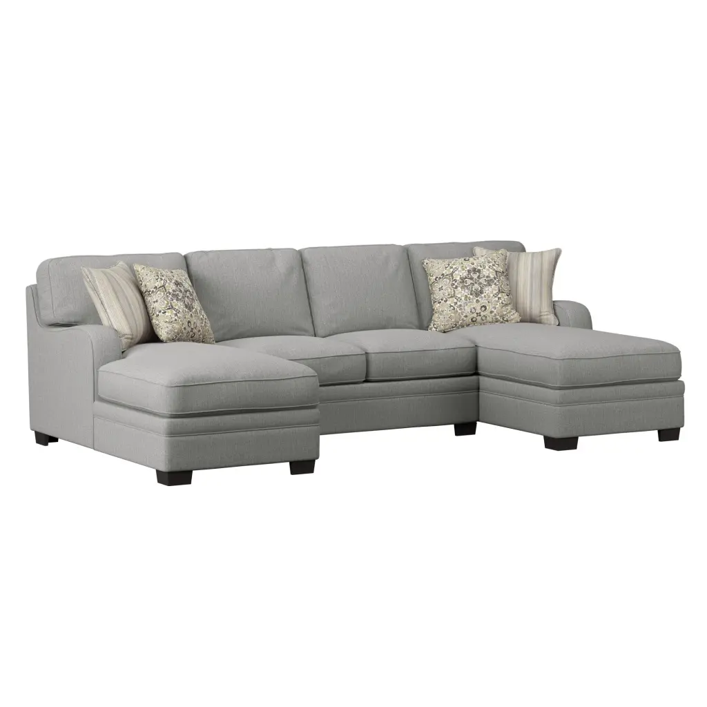 Berza Gray U Shaped Sectional Sofa Foam Cushions and Engineered Timber wallace - bay