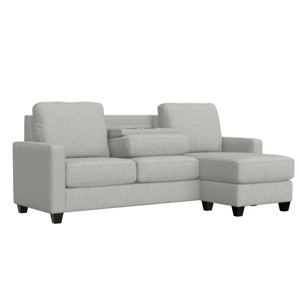 Drason Gray Reconfigurable Sectional Gray Foam Engineered Timber 3 Seat Sofa wallace - bay