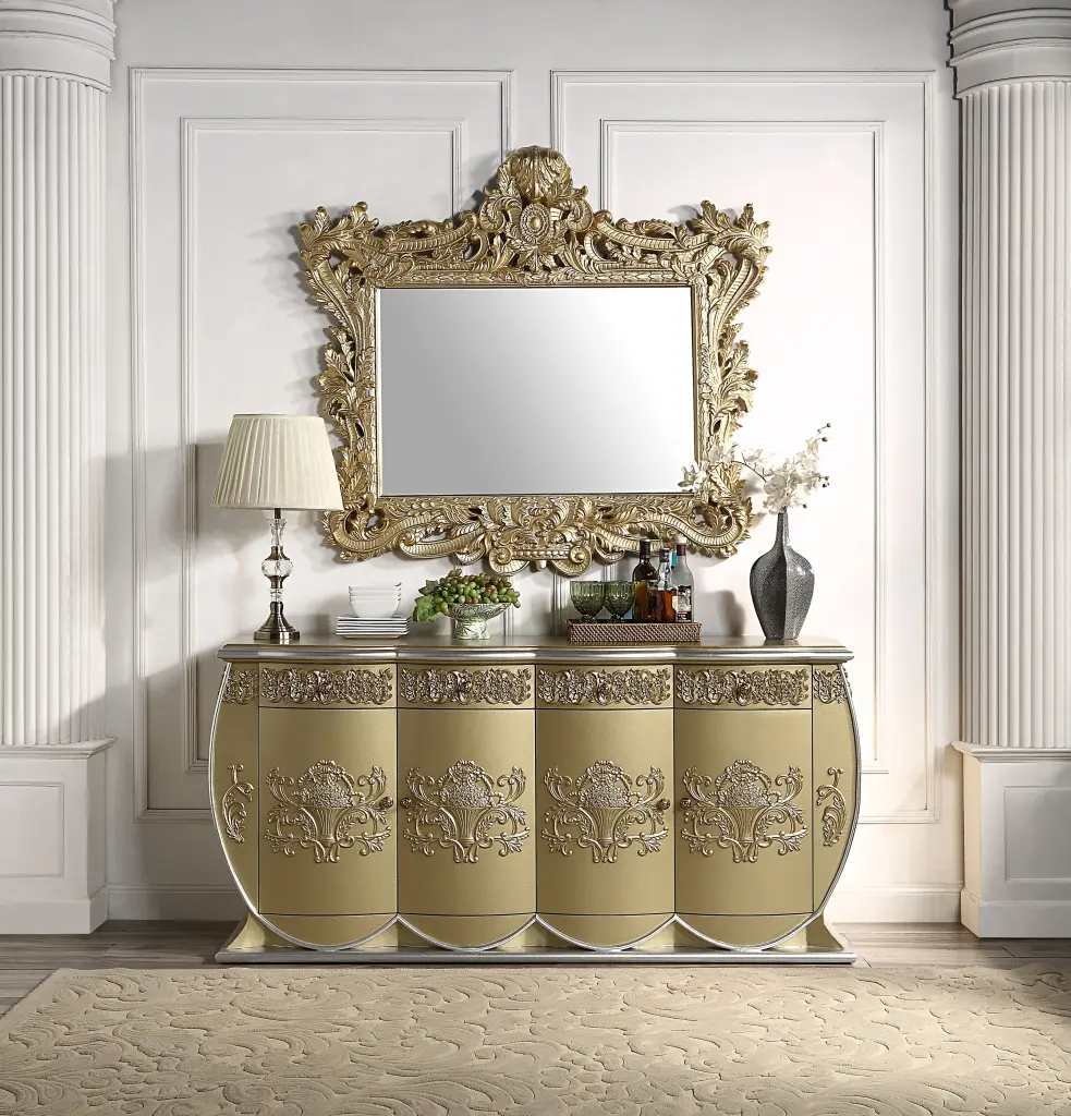 Bernadette Server Gold Finish MDF Sideboard acme onsite store