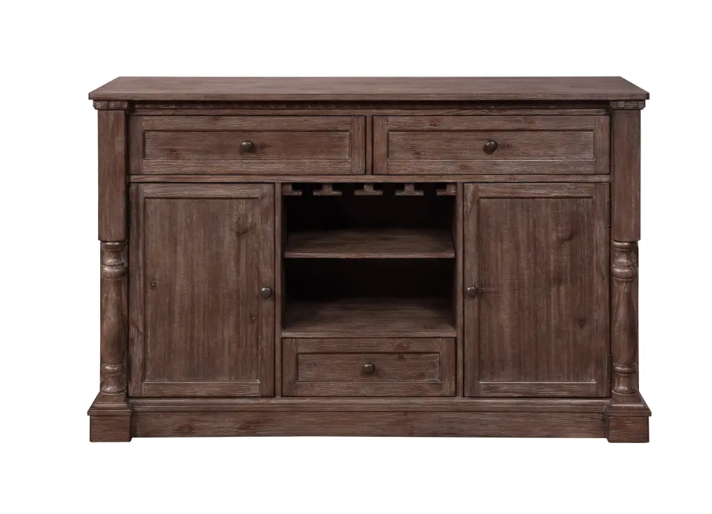 Regent Server Brown Dark Brown Wood Sideboard Buffet Table crown mark inc