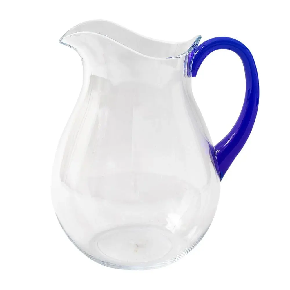 Acrylic Pitcher Crystal Cobalt Handle