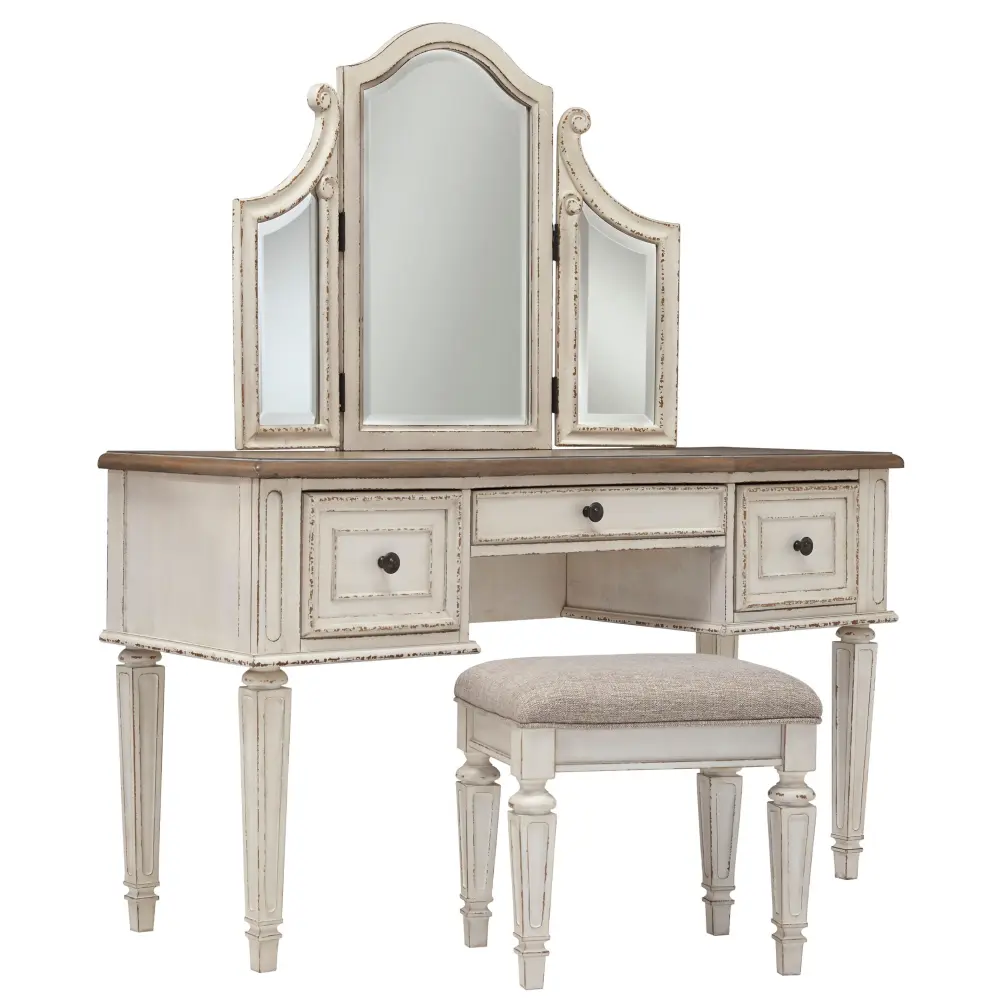 Diamond Modern Furniture Premium Design Realyn 3-Drawer Vanity Set B743-22