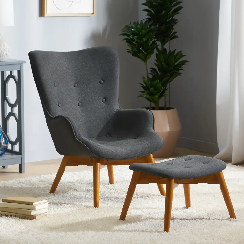 Contour Chair Set Dark Grey Fabric, Modern Lounge Seating nh-cloudhouse--canada-