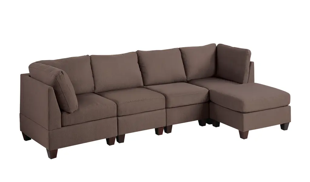 Modula 5-Piece Set Black Coffee Material poundex