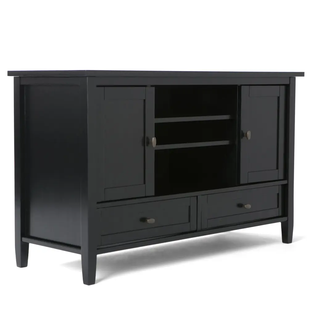 Simpli Home Warm Shaker 47 Inch TV Stand Classic Design Small Spaces