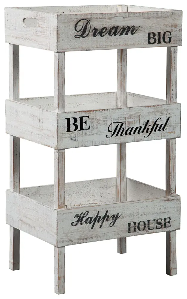 Premium Woven Fabric Yulton - Storage Shelf - Antique Snow