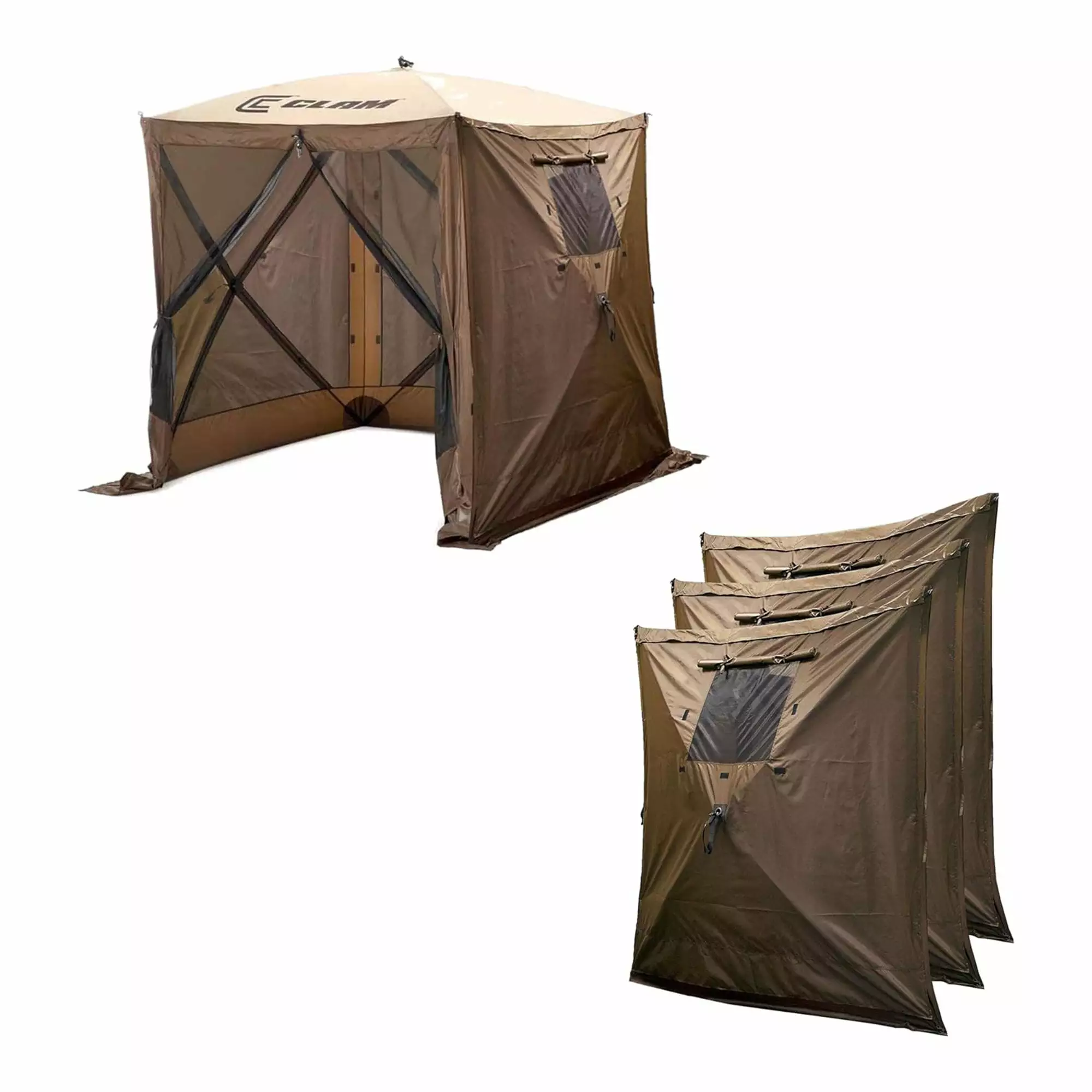 CLAM Quick Set Traveler Portable Camping Gazebo Canopy - Easy Setup Outdoor Shelter 108