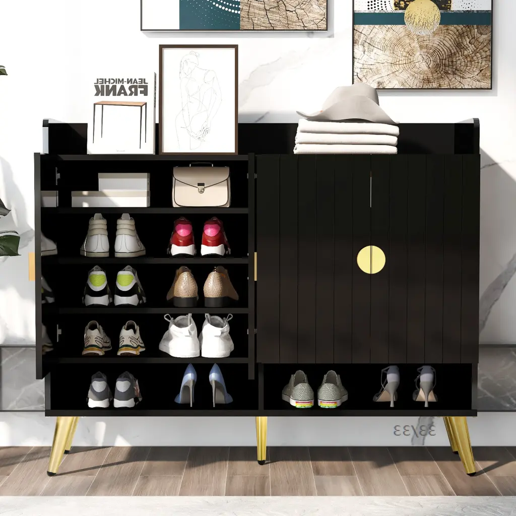 11 Tier Shoe Storage Cabinet Customizable Doors rnb