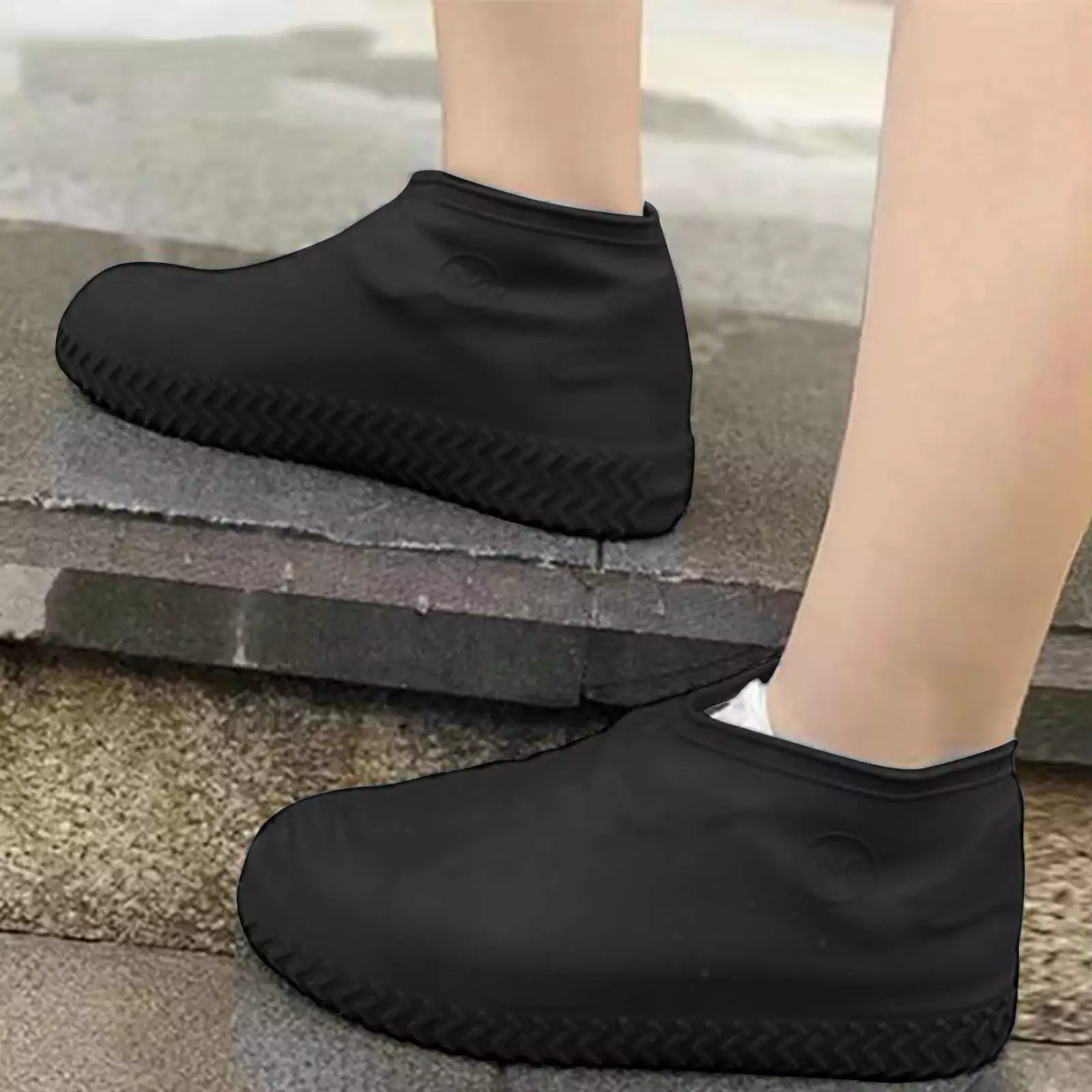 SIfdSeng Disposable Non Slip Silicone Overshoes Rain Snow Day Muddy Roads L