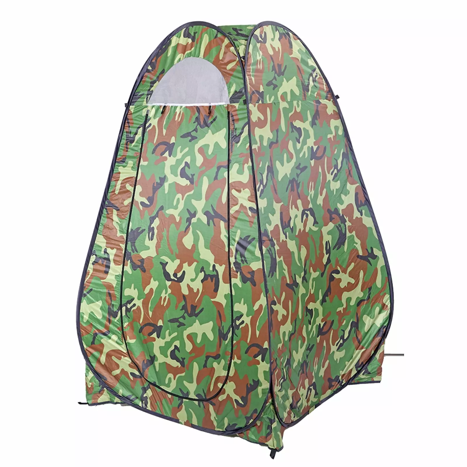 BTMWAY Portable Shower Tent Camping Privacy Pop Up Tent Outdoor Indoor Bathroom Toilet Tent Carrying Bag Green Camouflage