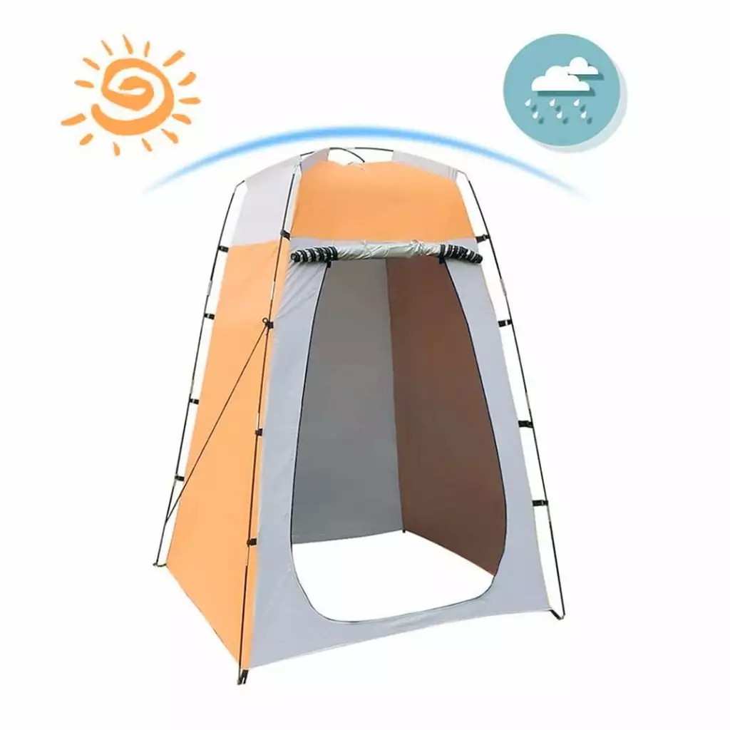 Portable Outdoor Shower Tent - Camouflage Privacy Shelter Camping, Swimming, and Fishing As