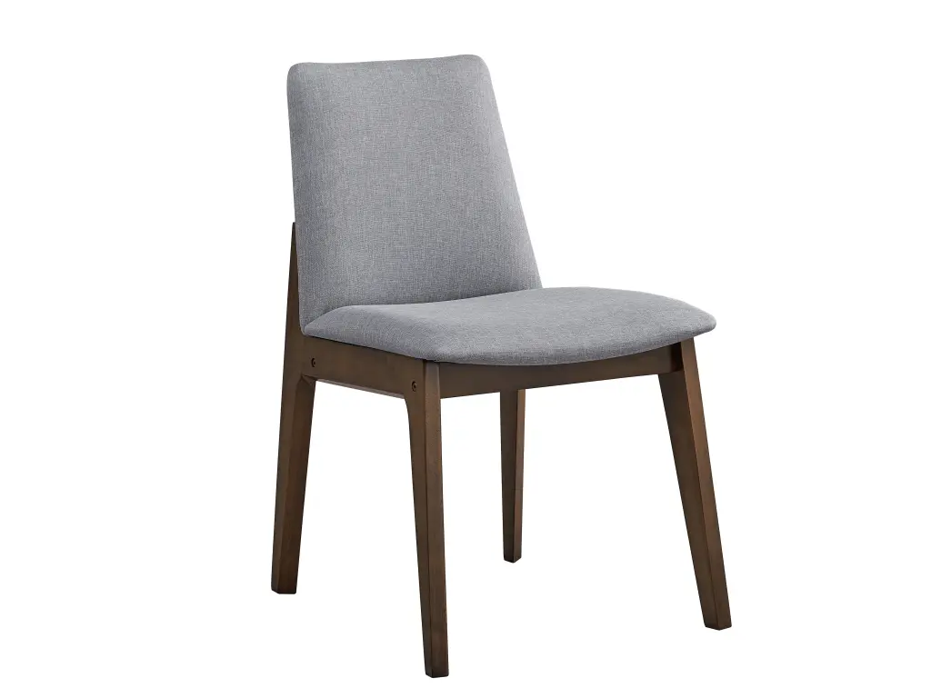 Kaela Light Gray Fabric and Walnut Finish Side Chair Set 2 acme onsite store
