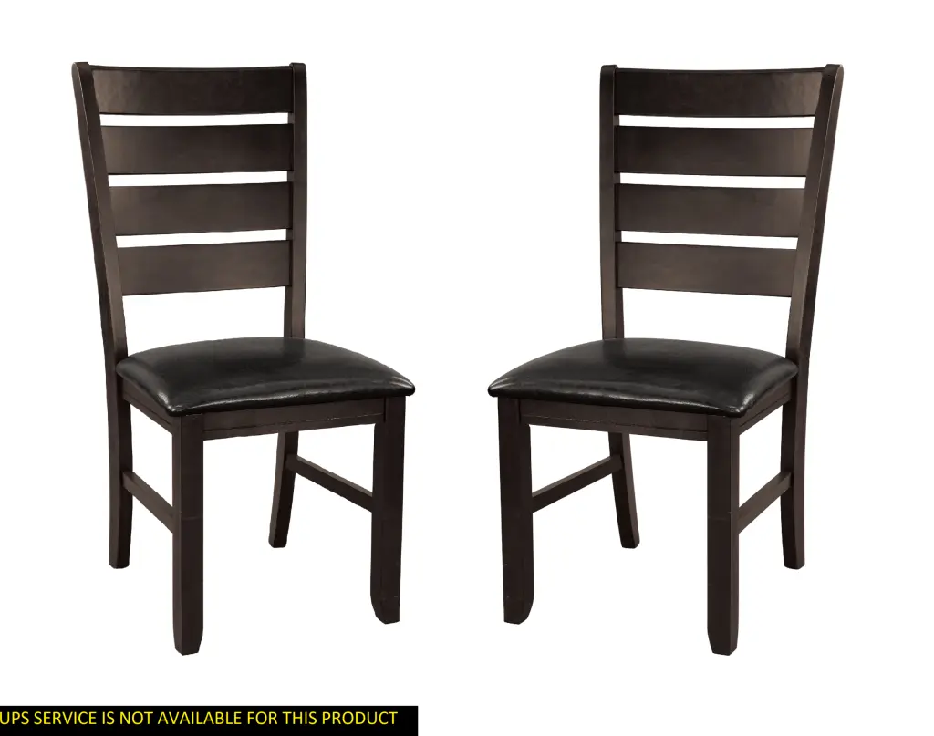 Contemporary Dark Oak Finish Wooden Side Chairs Set 2 Upholstered kanepe