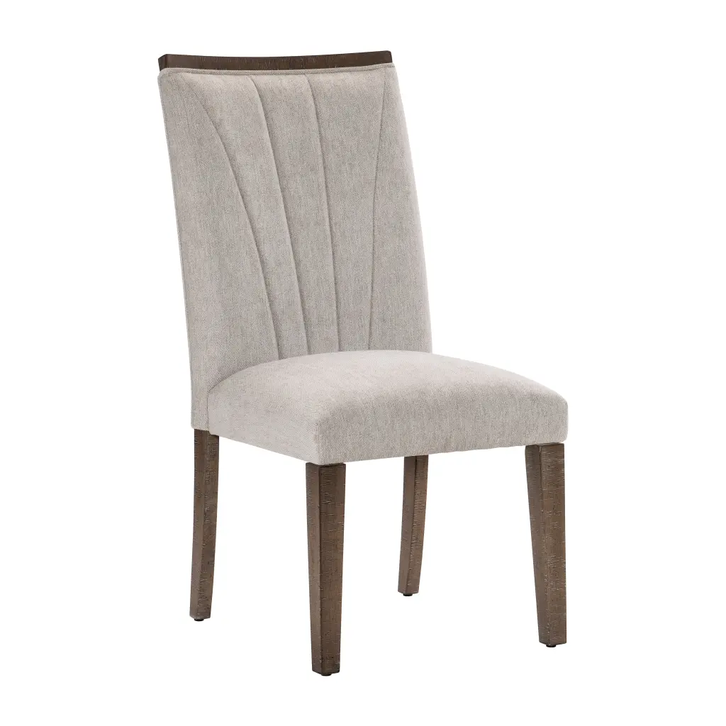 Contemporary Design Dining Side Chairs Set 2 Brown Finish Wooden Frame kanepe