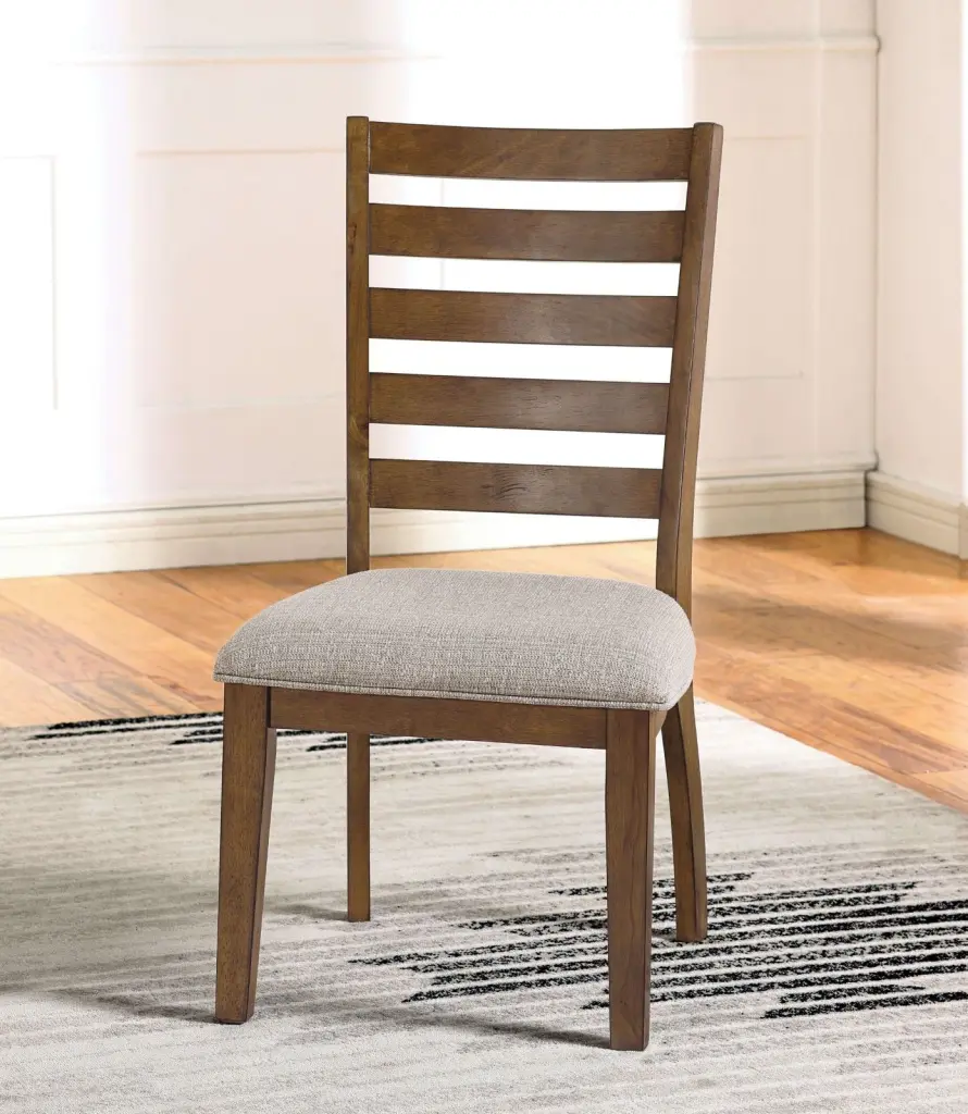 Transitional Set 2 Walnut Light Gray Ladder Back Side Chairs Dining Room kanepe