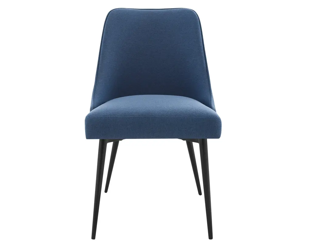 Colfax Side Chair Set 2 Navy Blue Iron Kitchen Dining Chairs steve silver furniture