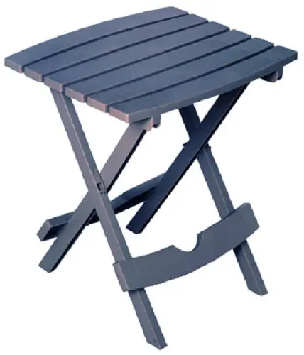 Adams 8500-94-3931 Quik Fold Portable Resin Side Table Bluestone