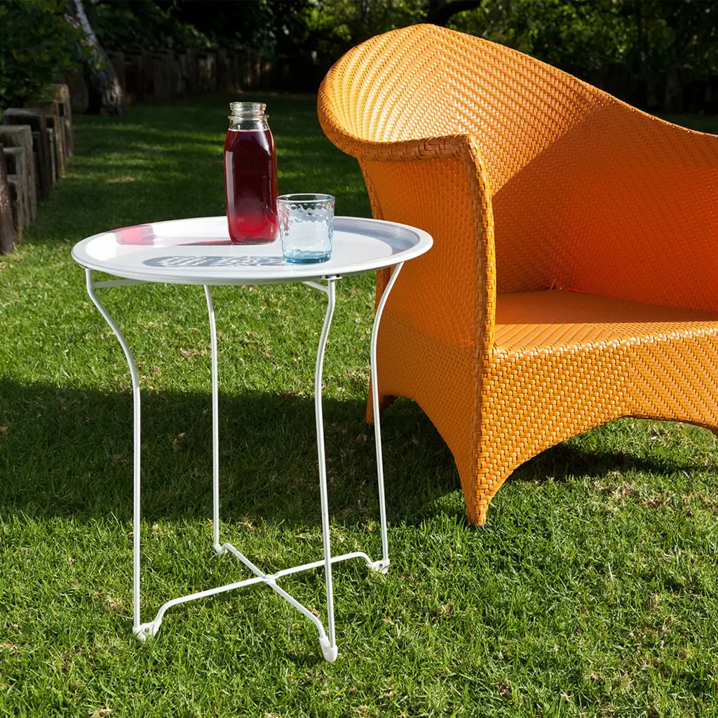 Collapsible Side Table Removable Table Top White atlantic inc.