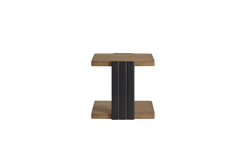 Channel Chairside Table Black Solid Timber MDF ihomefurnishings