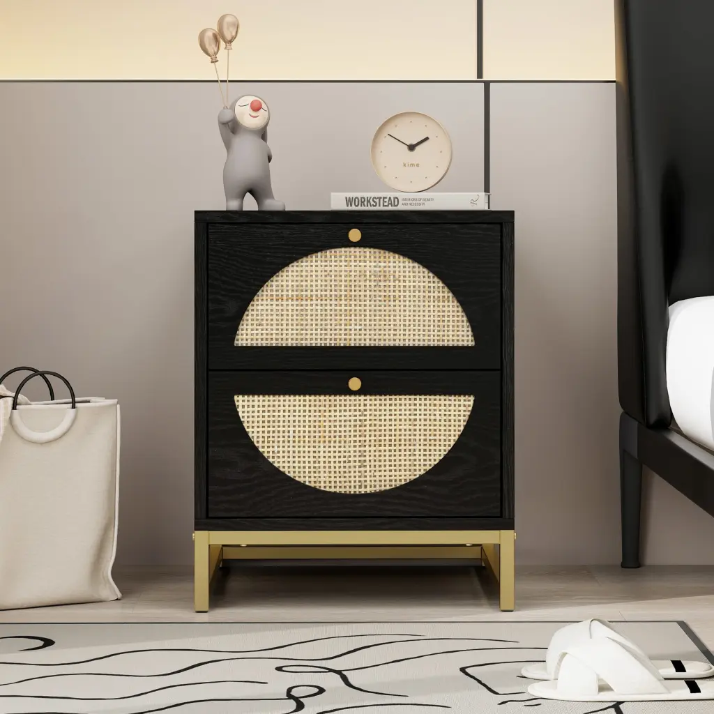 Allen 2 Drawer Side Table - Presentation Rack Bedroom and Living Room milestone homelife