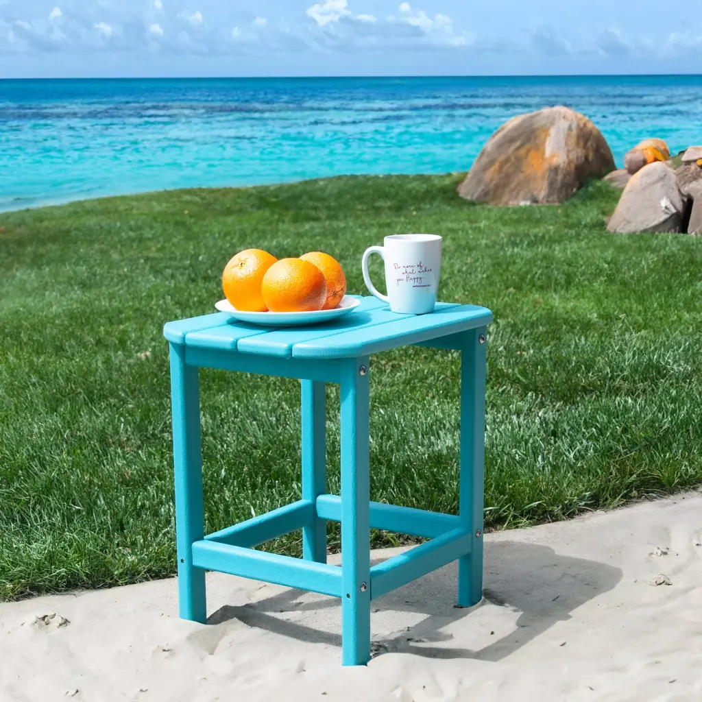 HDPE Space-saving Side Table Refined Indoor Outdoor Use Ultra Long-lasting redoakcreations