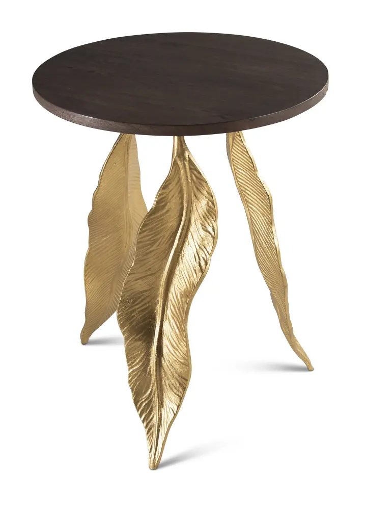 Verna Accent Table Black Ferrous Metal Side Table steve silver furniture
